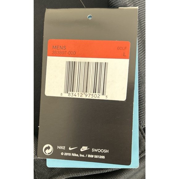 Cadillac Shirt Nike Golf Polo Mens Sz Large Black Dri Fit Performance NWT Logo L - Picture 6 of 10